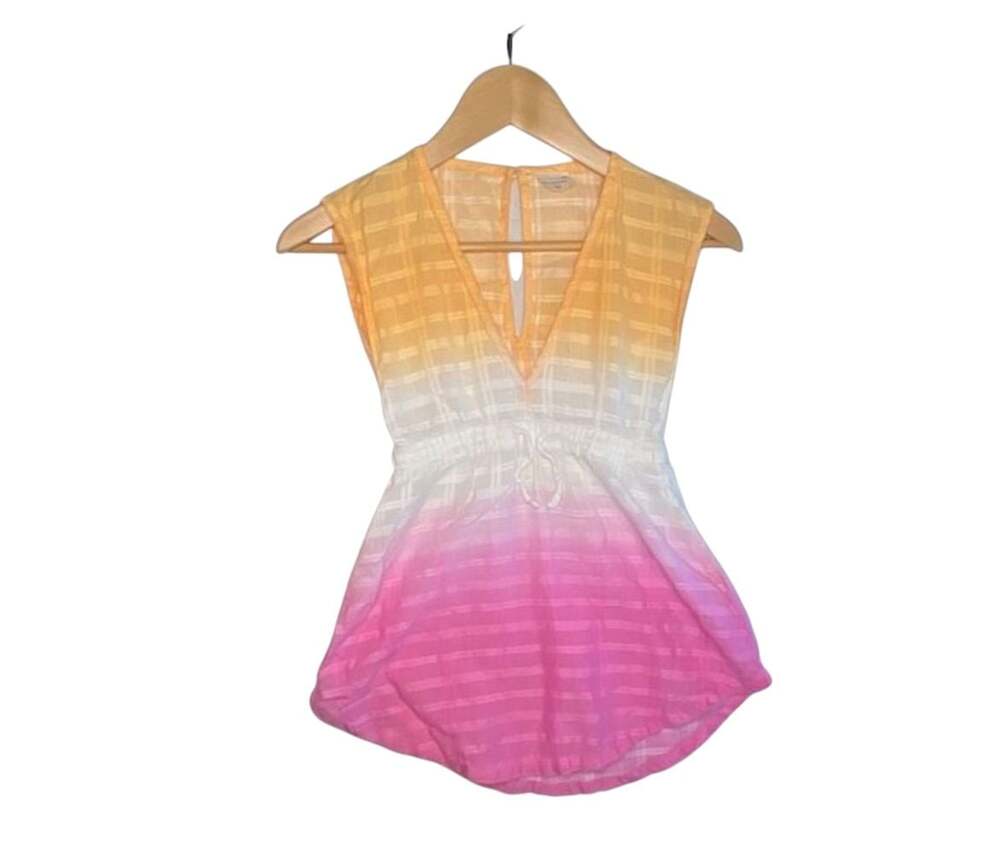 abercrombie kids Girls Ombre Plaid Beach Cover-Up Dress Size 5/6
